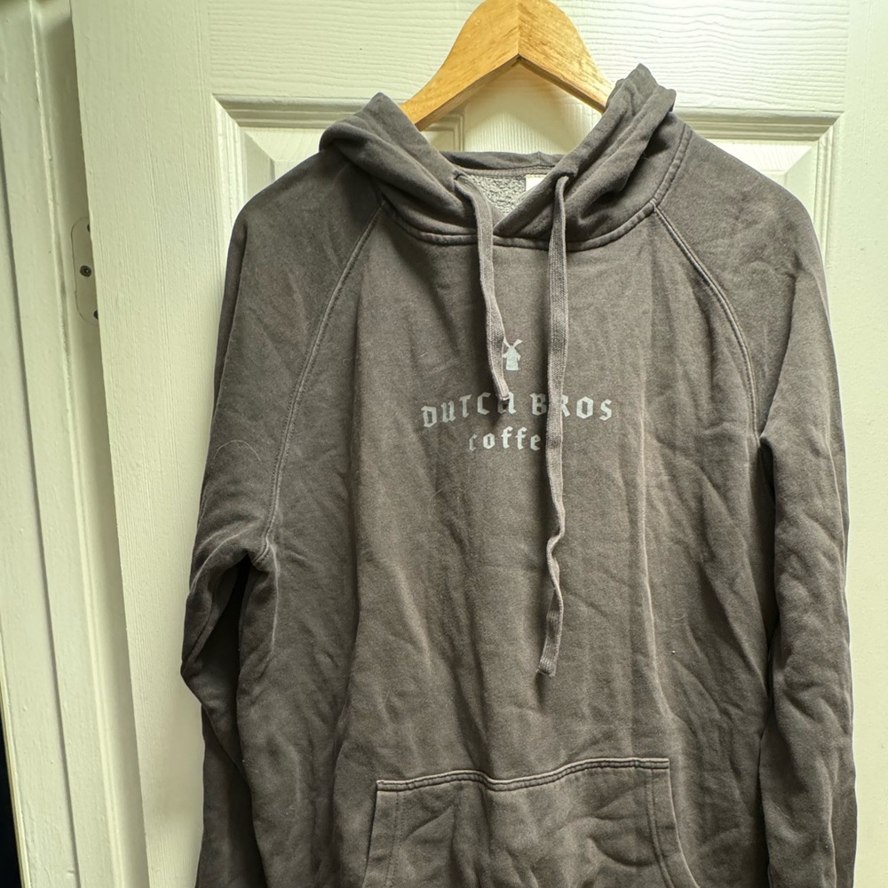 grey dutch bros always stoked hoodie